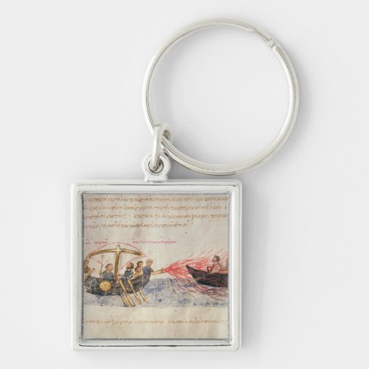 Grieks vuur (vellum) sleutelhanger (Voorkant)