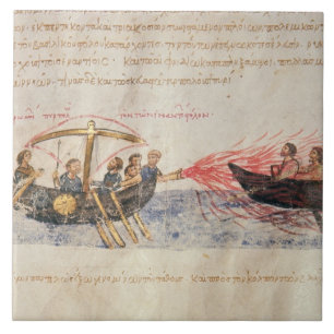 Grieks vuur (vellum) tegeltje
