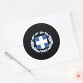 Grieks wapen ronde sticker (Envelop)