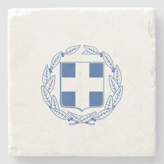 Grieks wapen stenen onderzetter (Voorkant)