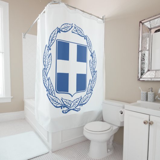 Grieks wapenschild douchegordijn (In situ)