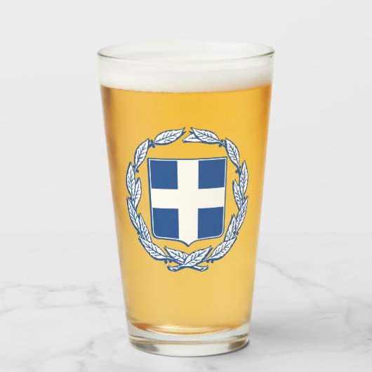 Grieks wapenschild glas (Voorkant gevuld)