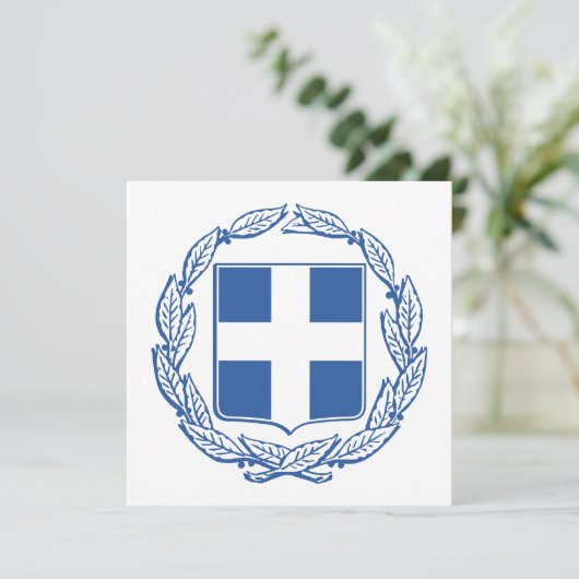 Grieks wapenschild kaart (Staand voorkant)