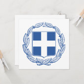 Grieks wapenschild kaart (Voorkant / Achterkant in situ)