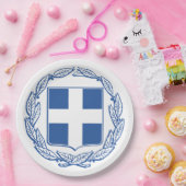 Grieks wapenschild papieren bordje (Feest)