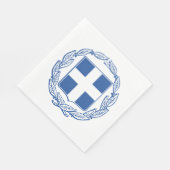 Grieks wapenschild servet (Hoek)