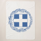 Grieks wapenschild sherpa deken (Voorkant)