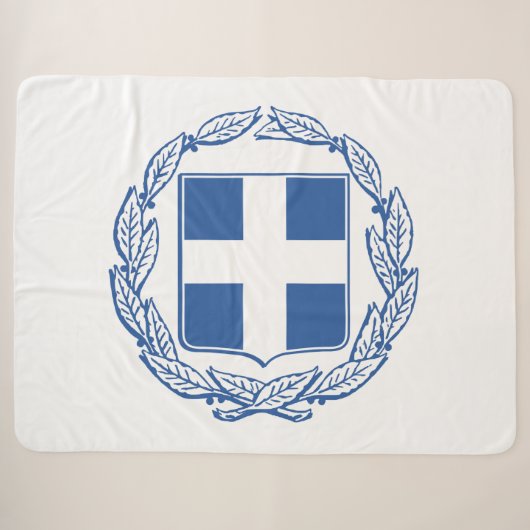 Grieks wapenschild sherpa deken (Voorkant (horizontaal))