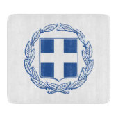 Grieks wapenschild snijplank (Voorkant)