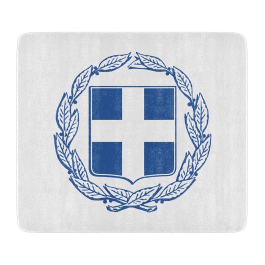 Grieks wapenschild snijplank (Voorkant)