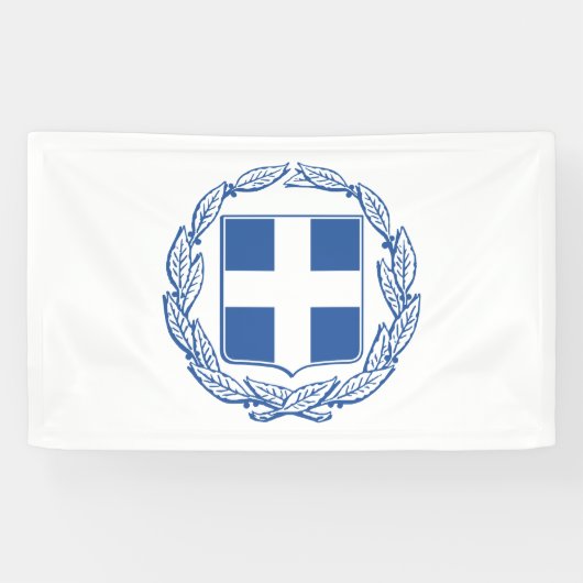 Grieks wapenschild spandoek (Horizontaal)