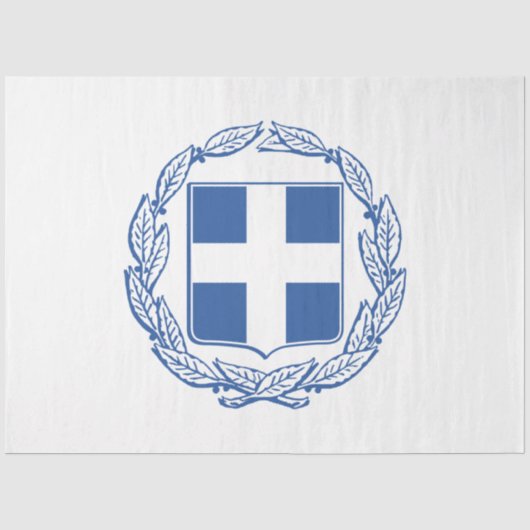Grieks wapenschild tissuepapier (Voorkant)