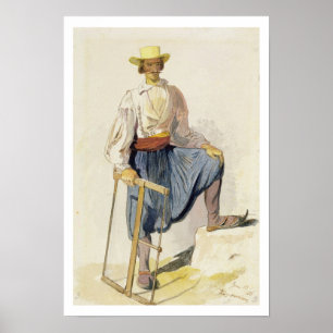 Grieks Woodcutter, 13 juni 1856 (pen, inkt en w/c Poster