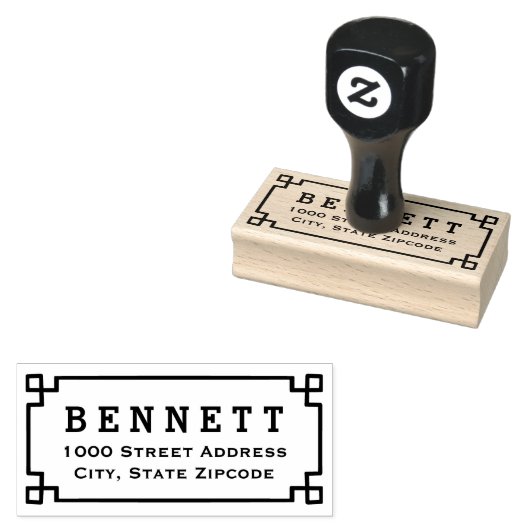 Grieks Zeer belangrijk Framed Adres van de Terugke Rubberstempel (Gestempeld)