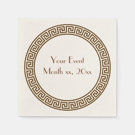 Grieks Zeer belangrijk Ontwerp Napkins Servet (Voorkant)