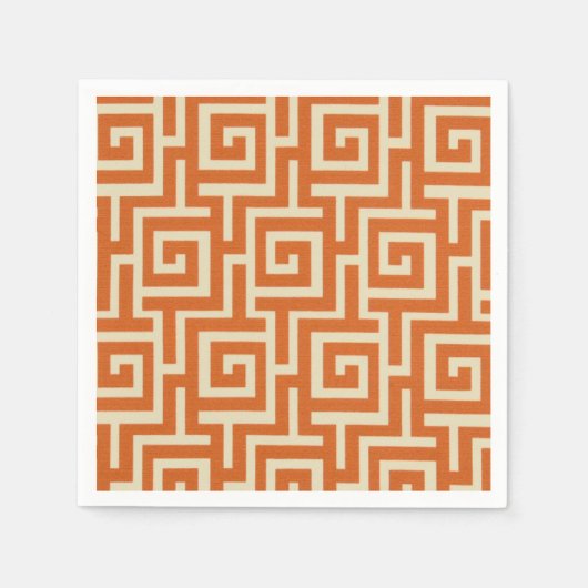 Grieks Zeer belangrijk Sinaasappel Servetten (Voorkant)