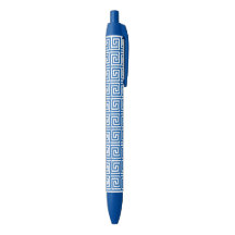 Grieks Zeer Blauw en Witte patroonpen