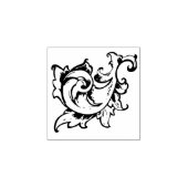 Griekse acanthus blad rol rubberstempel (Afrduk)