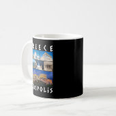 Griekse acropolis beroemde galerijreiziger voor de koffiemok (Voorkant links)