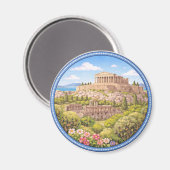 Griekse Acropolis Magneet (Voorkant / Achterkant)