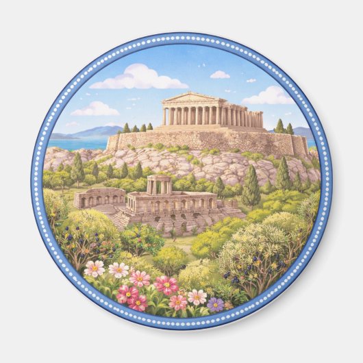 Griekse Acropolis Magneet (Voorkant)