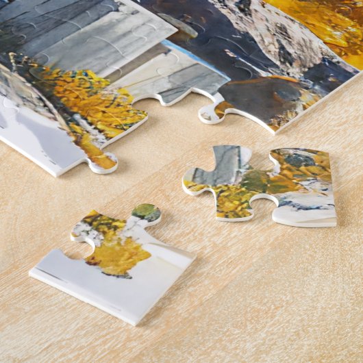 Griekse Akropolis Waterverf Reismonumenten Legpuzzel (Zijkant)