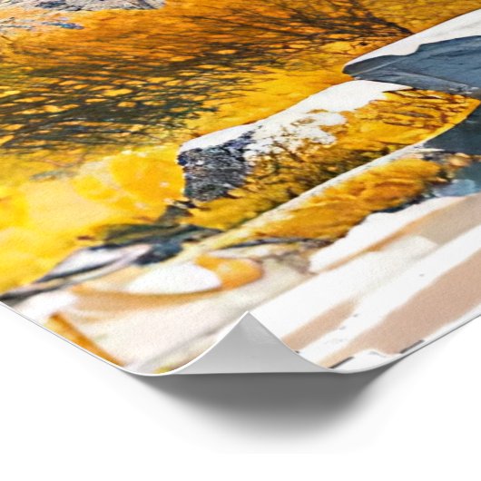 Griekse Akropolis Waterverf Reismonumenten Poster (Hoek)