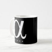 Griekse alfa koffiemok (Voorkant links)