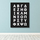 Griekse alfabet canvas (Insitu (Houten vloer))