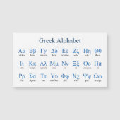 Griekse Alfabet Horizontale Magnetische Kaart (Voorkant)