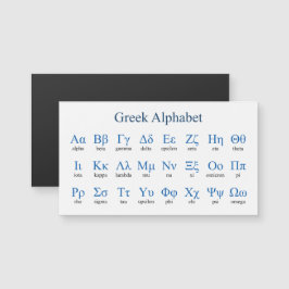 Griekse Alfabet Horizontale Magnetische Kaart