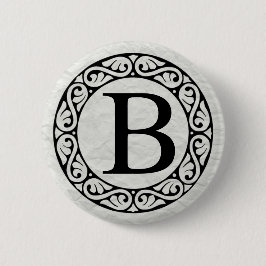 Griekse alfabet Letter Beta Ronde Button 5,7 Cm