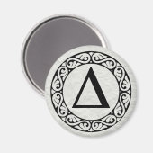 Griekse alfabet Letter Delta Magneet (Voorkant / Achterkant)