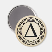 Griekse alfabet Letter Delta Magneet (Voorkant / Achterkant)