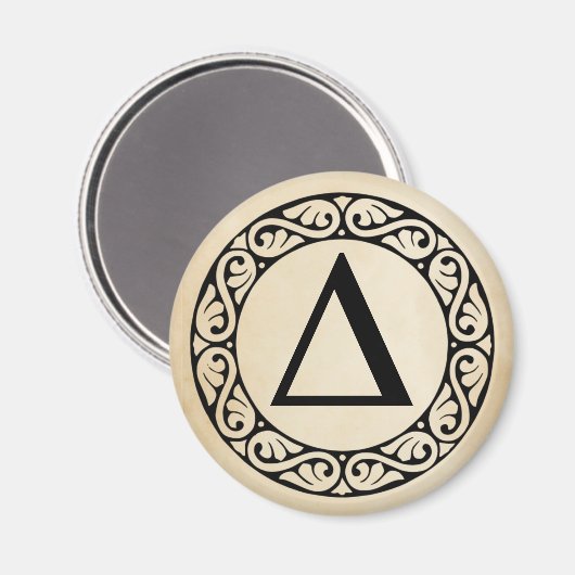Griekse alfabet Letter Delta Magneet (Voorkant / Achterkant)
