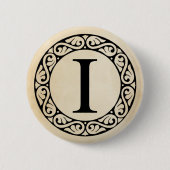 Griekse alfabet Letter Iota Ronde Button 5,7 Cm (Voorkant)