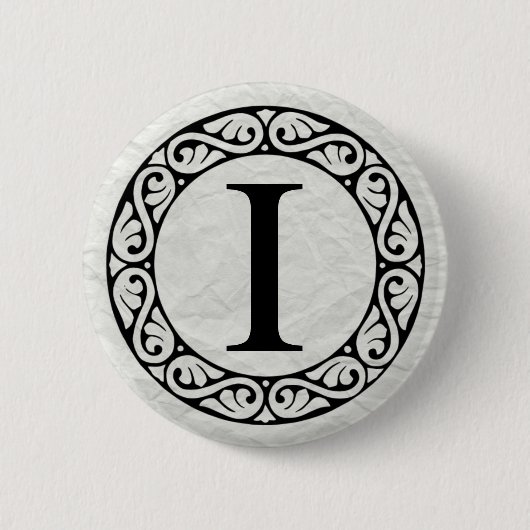 Griekse alfabet Letter Iota Ronde Button 5,7 Cm (Voorkant)