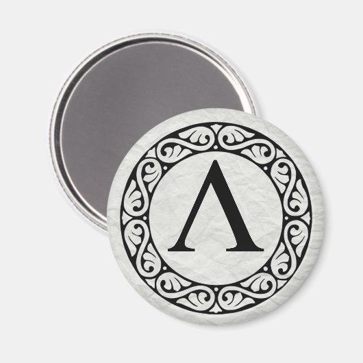 Griekse alfabet Letter Lambda Magneet (Voorkant / Achterkant)