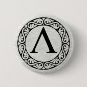 Griekse alfabet Letter Lambda Ronde Button 5,7 Cm (Voorkant)