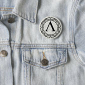 Griekse alfabet Letter Lambda Ronde Button 5,7 Cm (In situ)