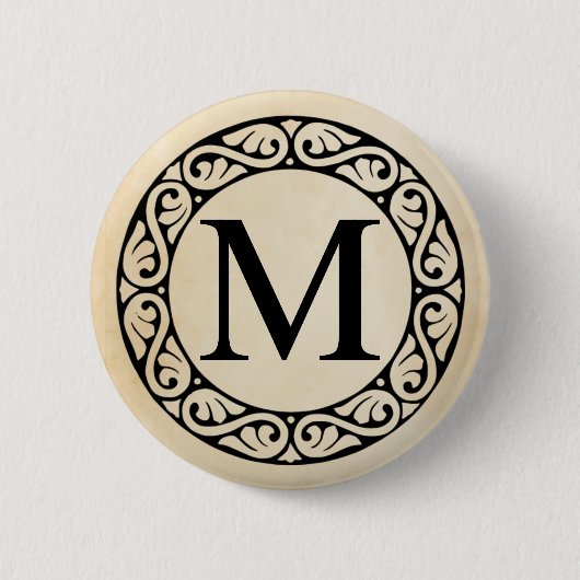 Griekse Alfabet Letter Mu Ronde Button 5,7 Cm (Voorkant)