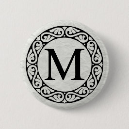 Griekse Alfabet Letter Mu Ronde Button 5,7 Cm