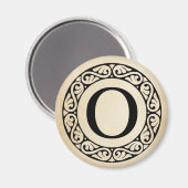 Griekse alfabet Letter omicron Magneet (Voorkant / Achterkant)