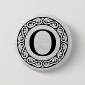 Griekse alfabet Letter omicron Ronde Button 5,7 Cm (Voorkant)