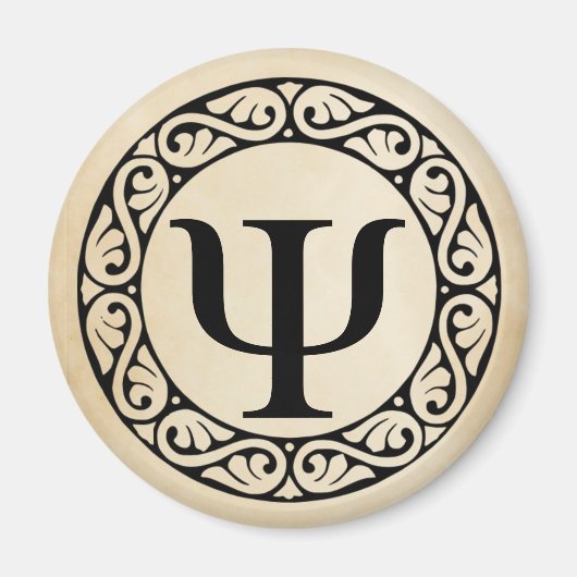 Griekse alfabet Letter Psi Magneet (Voorkant)