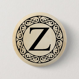 Griekse Alfabet Letter Zeta Ronde Button 5,7 Cm