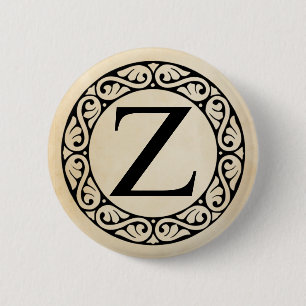 Griekse Alfabet Letter Zeta Ronde Button 5,7 Cm