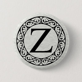 Griekse Alfabet Letter Zeta Ronde Button 5,7 Cm