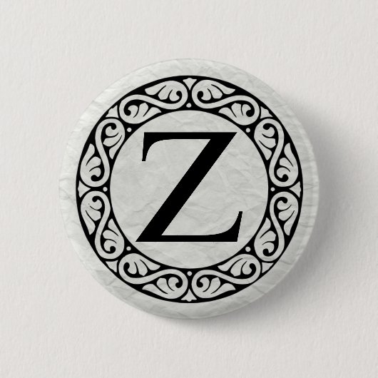 Griekse Alfabet Letter Zeta Ronde Button 5,7 Cm (Voorkant)