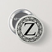 Griekse Alfabet Letter Zeta Ronde Button 5,7 Cm (Voorkant /achterkant)